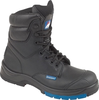 Himalayan Black Leather Combat  Safety Boot 