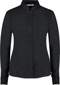 Kustom Kit Ladies Mandarin Collar Long Sleeve Shirt 