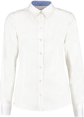 Kustom Kit Contrast Premium Oxford Long Sleeve Shirt 