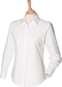 Henbury Ladies Long Sleeve Oxford Shirt 