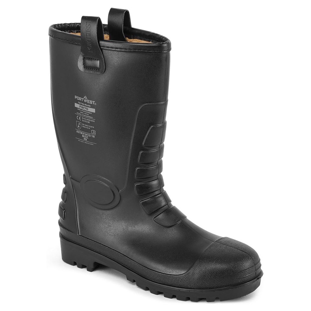 Short Rigger Boot Portwest Steel PVC Rigger Boot S5 FO CI - EPT Workwear